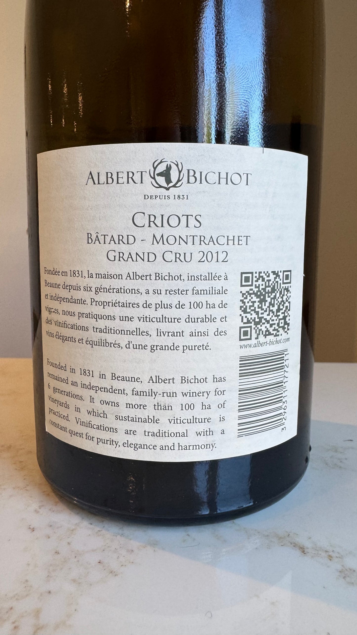 Albert Bichot Criots Bâtard-Montrachet Grand Cru 2012