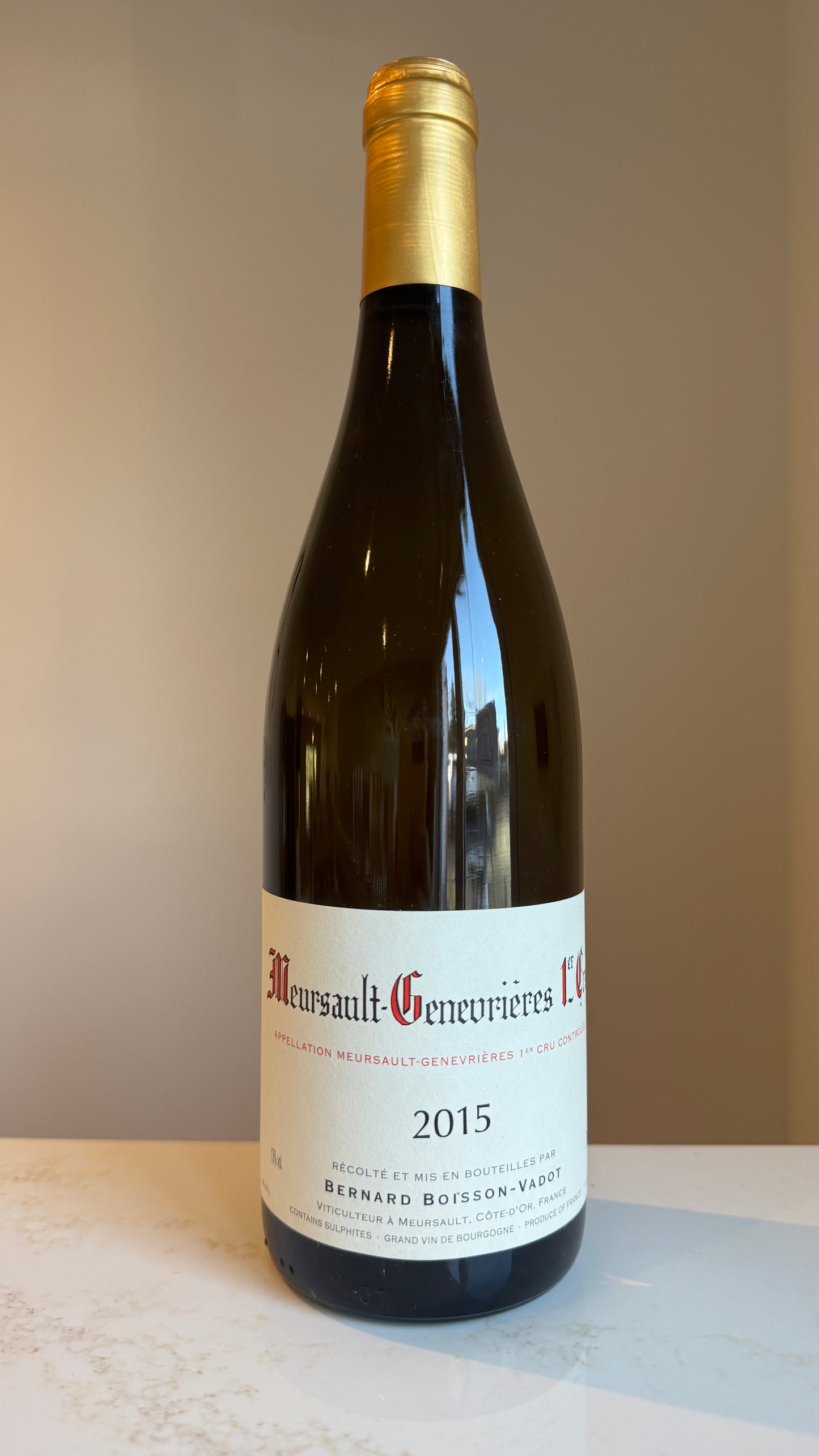 Domaine Boisson-Vadot Meusault-Genevrières Premier Cru 2015