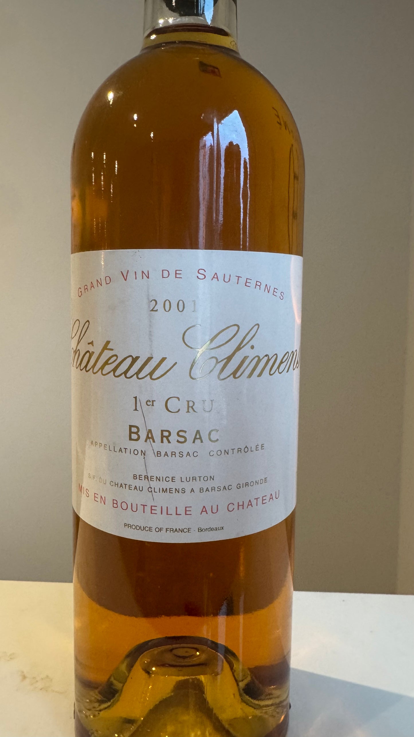 Chateau Climens Barsac 2001