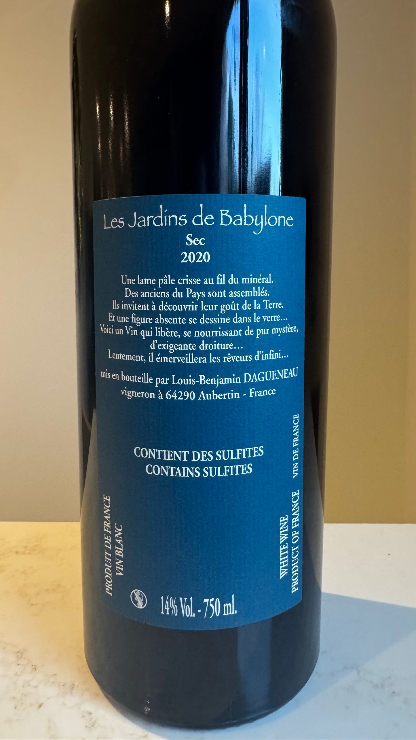 Domaine Didier Dagueneau Les Jardins de Babylone 2020