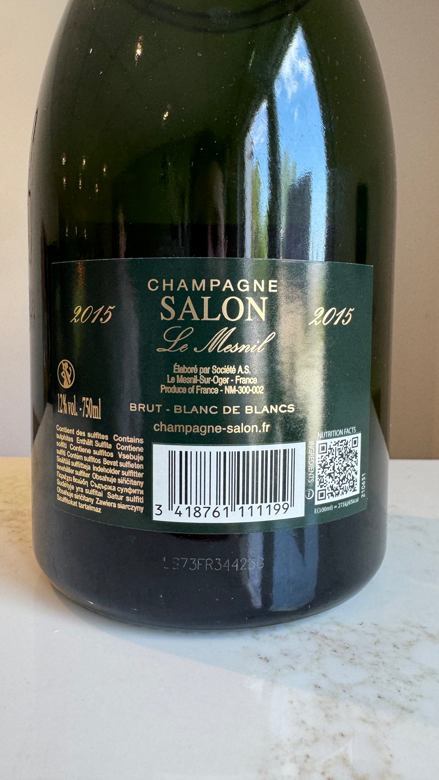 Salon Le Mesnil Blanc de Blancs "Cuvée S" 2015