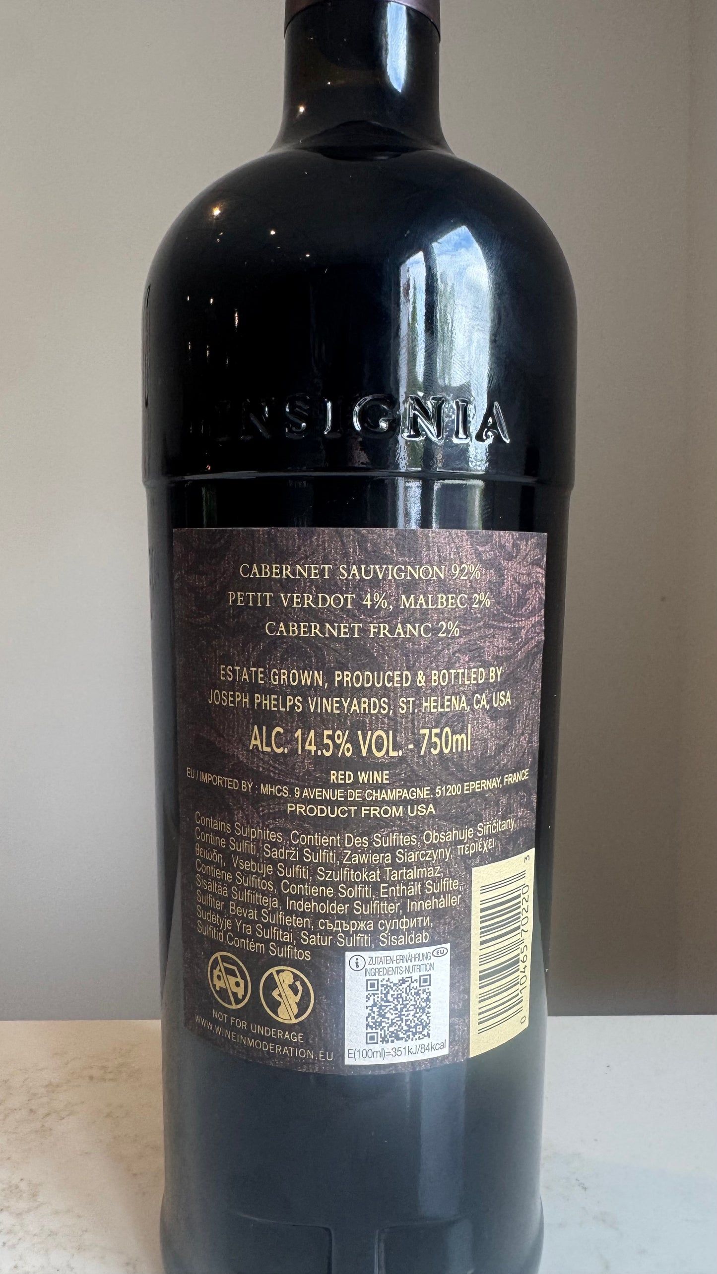 Joseph Phelps Vineyards Insignia Napa Valley 2022
