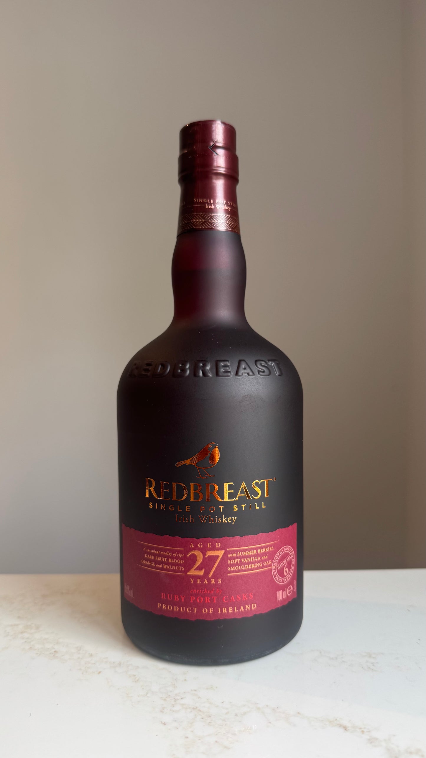 Redbreast Single Pot Still Pipe 27 ans 54,60%
