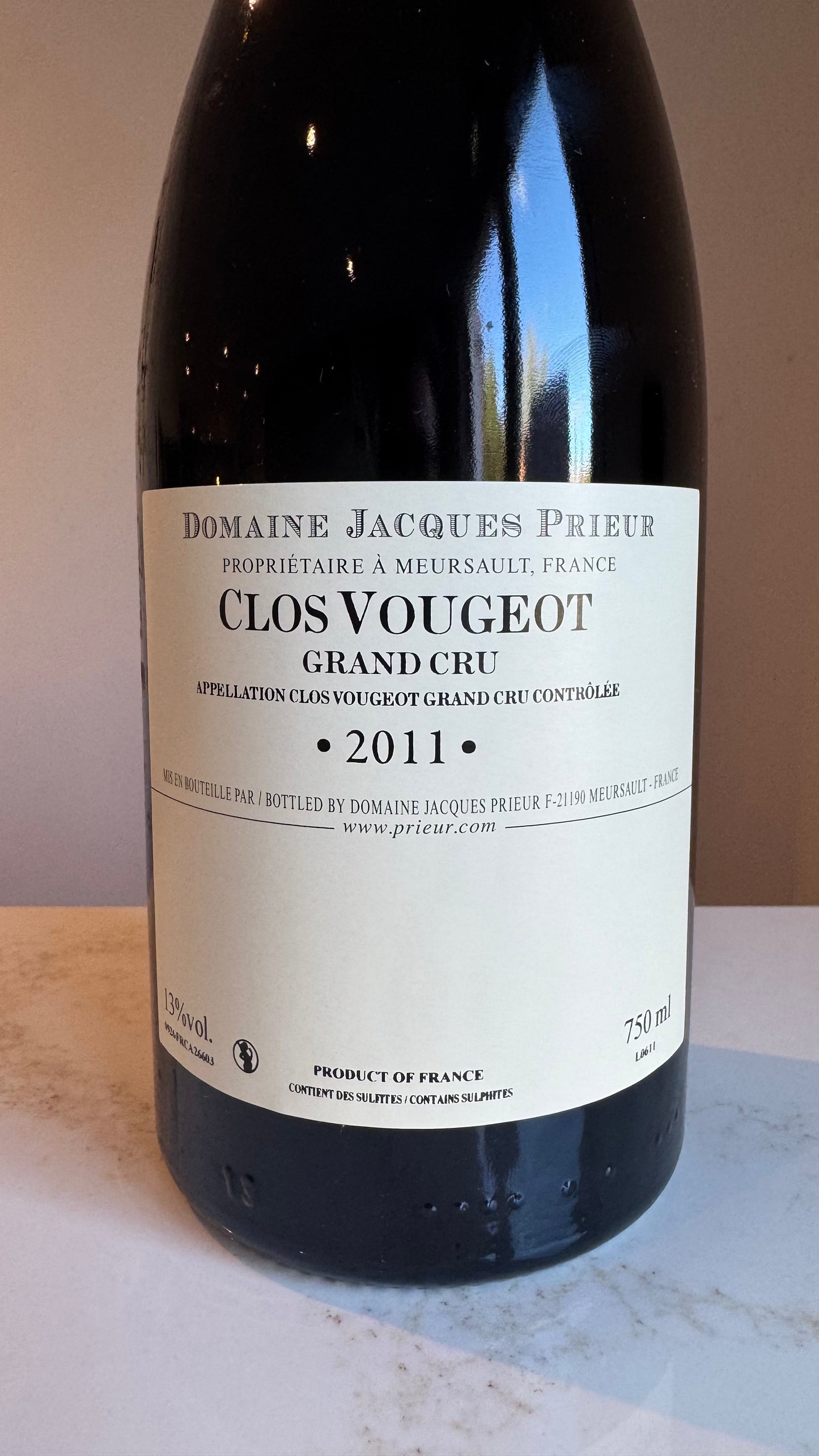 Domaine Jacques Prieur Clos Vougeot Grand Cru 2011